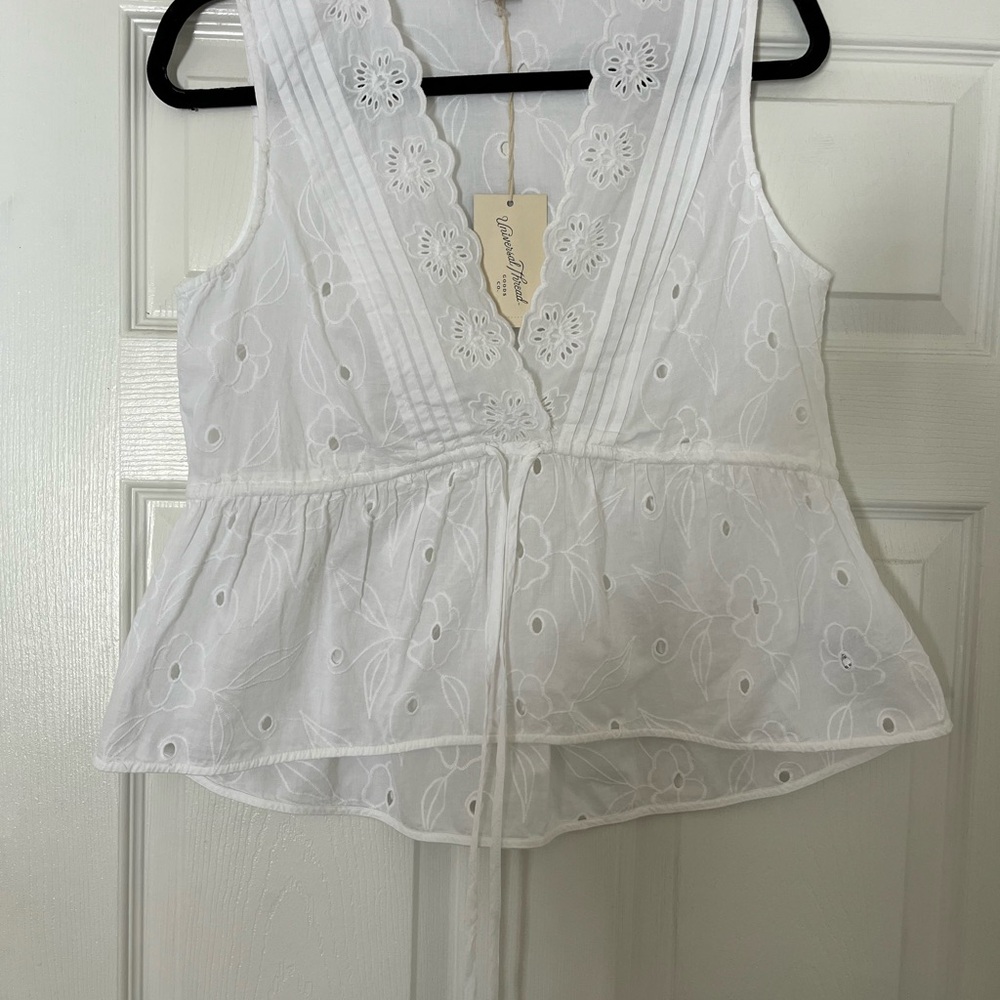 White Eyelet Women's Top